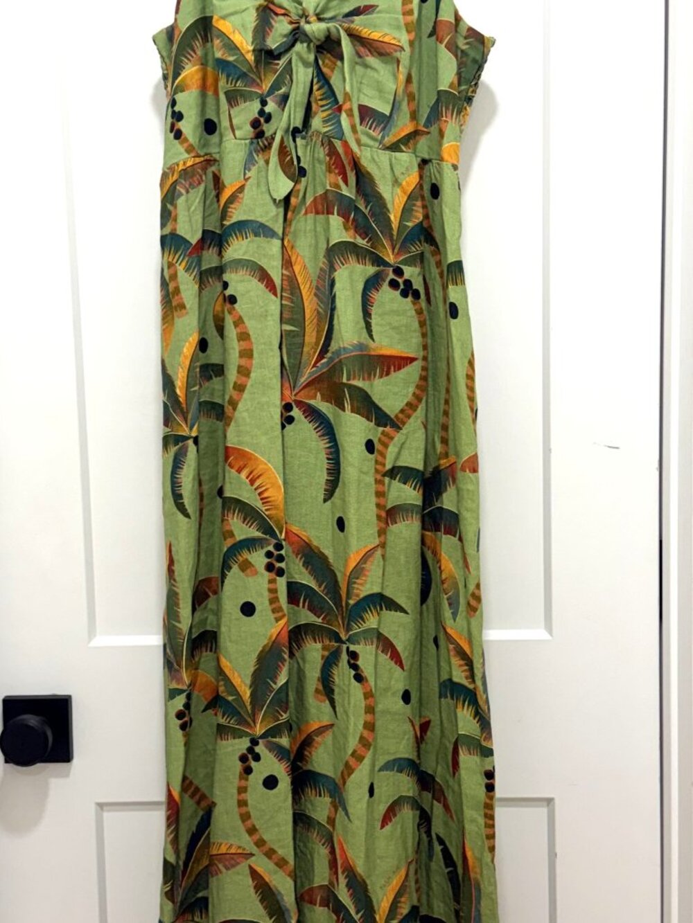 Anthropologie Farm Rio Tie-Front Linen Dress - Picture 2 of 4